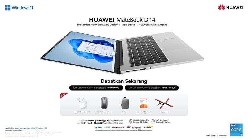 1. HUAWEI MateBook D 14 First Sale Promo
