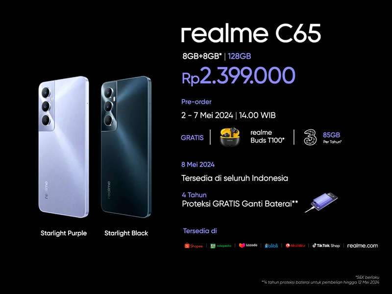 realme C65 - Price Announcement 128GB Variant