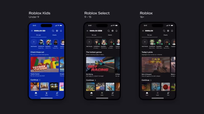 Roblox Kids dan Select